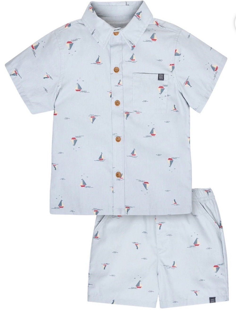 Modern Moments toddler boy 3T 2-piece resort shirt shorts outfit set  sailboat